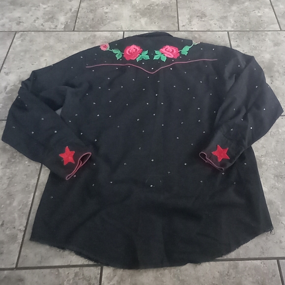 80s Vintage Karman Western button Down - Picture 9 of 13